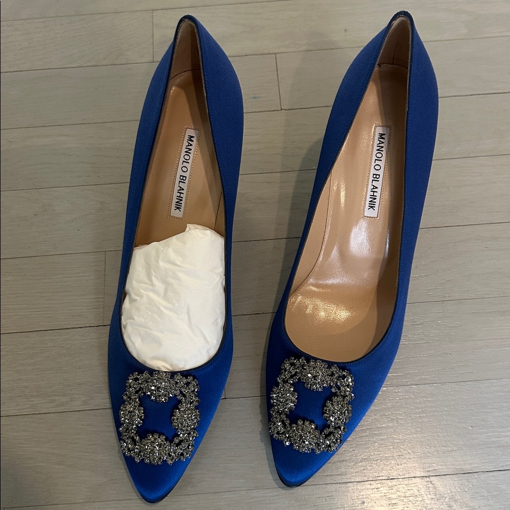 BNIB MANOLO BLANHIK HANGISI BLUE - Picture 4 of 8